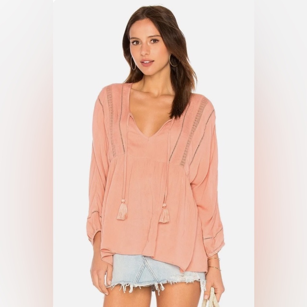 NWT Amuse Society Cool Breeze long sleeve woven top MSRP $60 P2P 21